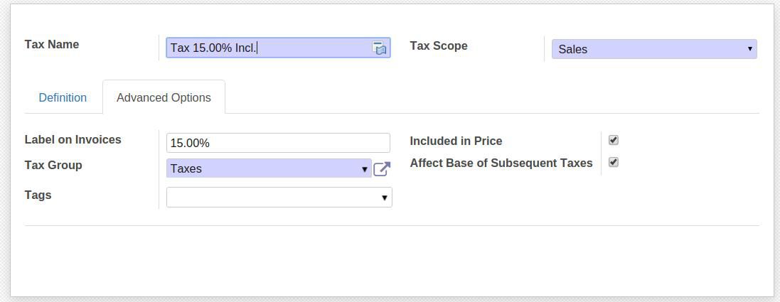 Odoo image and text block